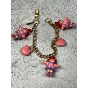Vintage Cabbage Patch Doll Charm Bracelet pink heart retro 90s vintage toy baby
